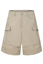 Pleated Pocket Utility Shorts