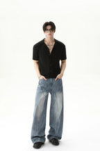 Collared Button Up Knit Cardigan