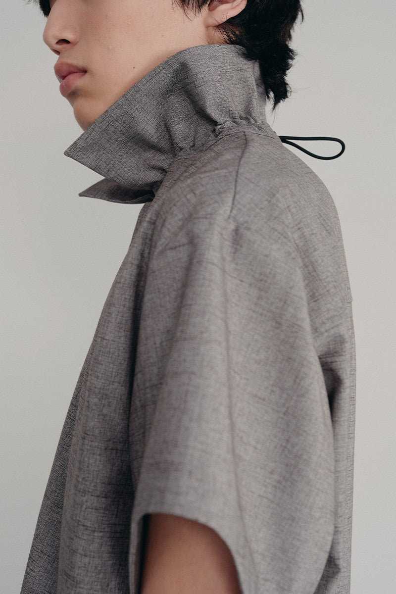 Textured Bud Collar Shirt