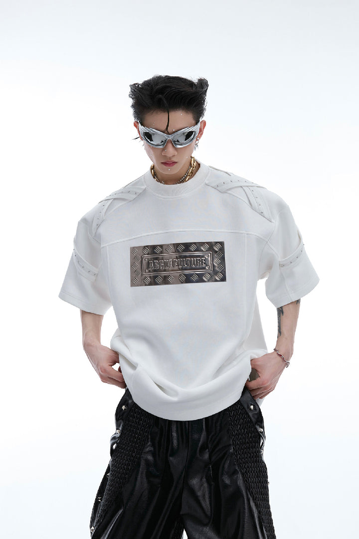 Deconstructed Strap Studded Tee