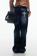 Rock Rivet Flared Jeans