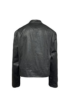 Structured Collar Leather Jacket