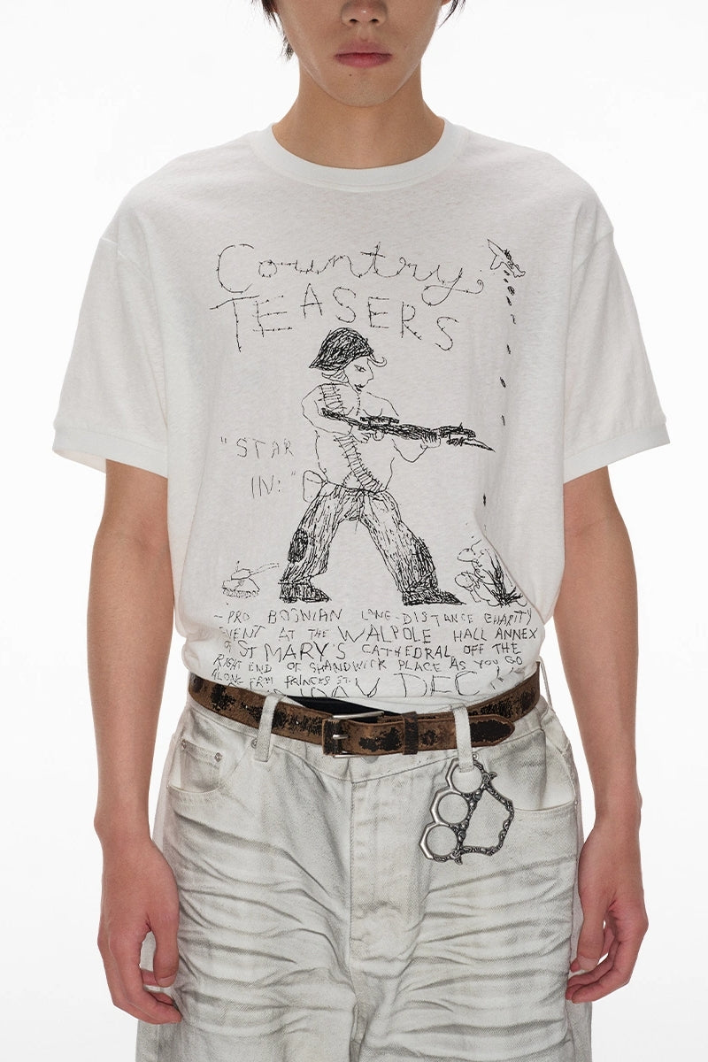 War Print Fitted Tee – Copping Zone War Print Fitted Tee – Copping Zone