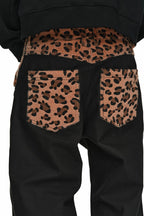Animal Patchwork Wide Leg Pants