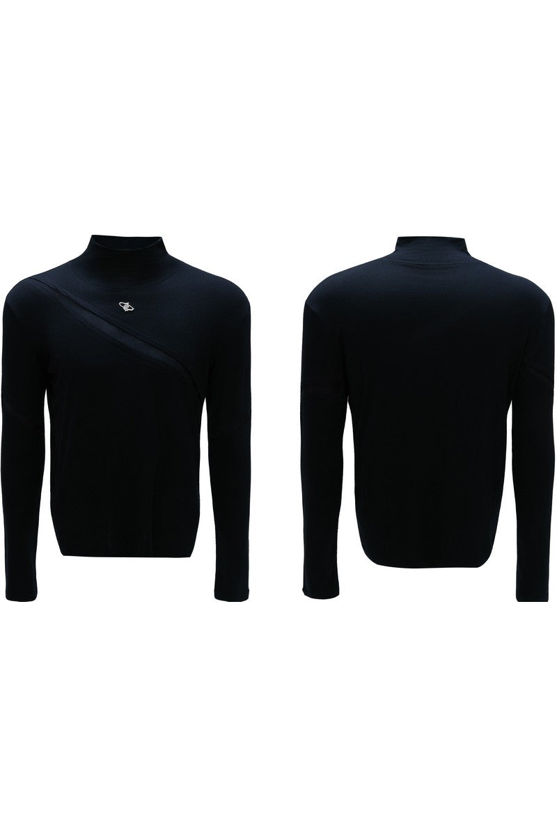 Deconstructed Turtleneck Base Tee