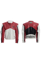Colorblock PU Leather Biker Jacket
