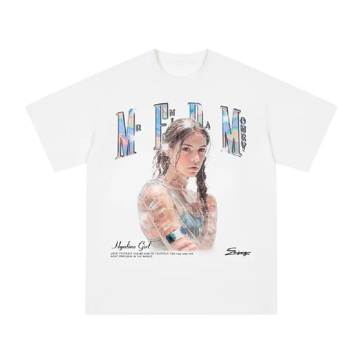 Transparent Portrait Print Tee