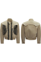 Crocodile Fleece Biker Jacket