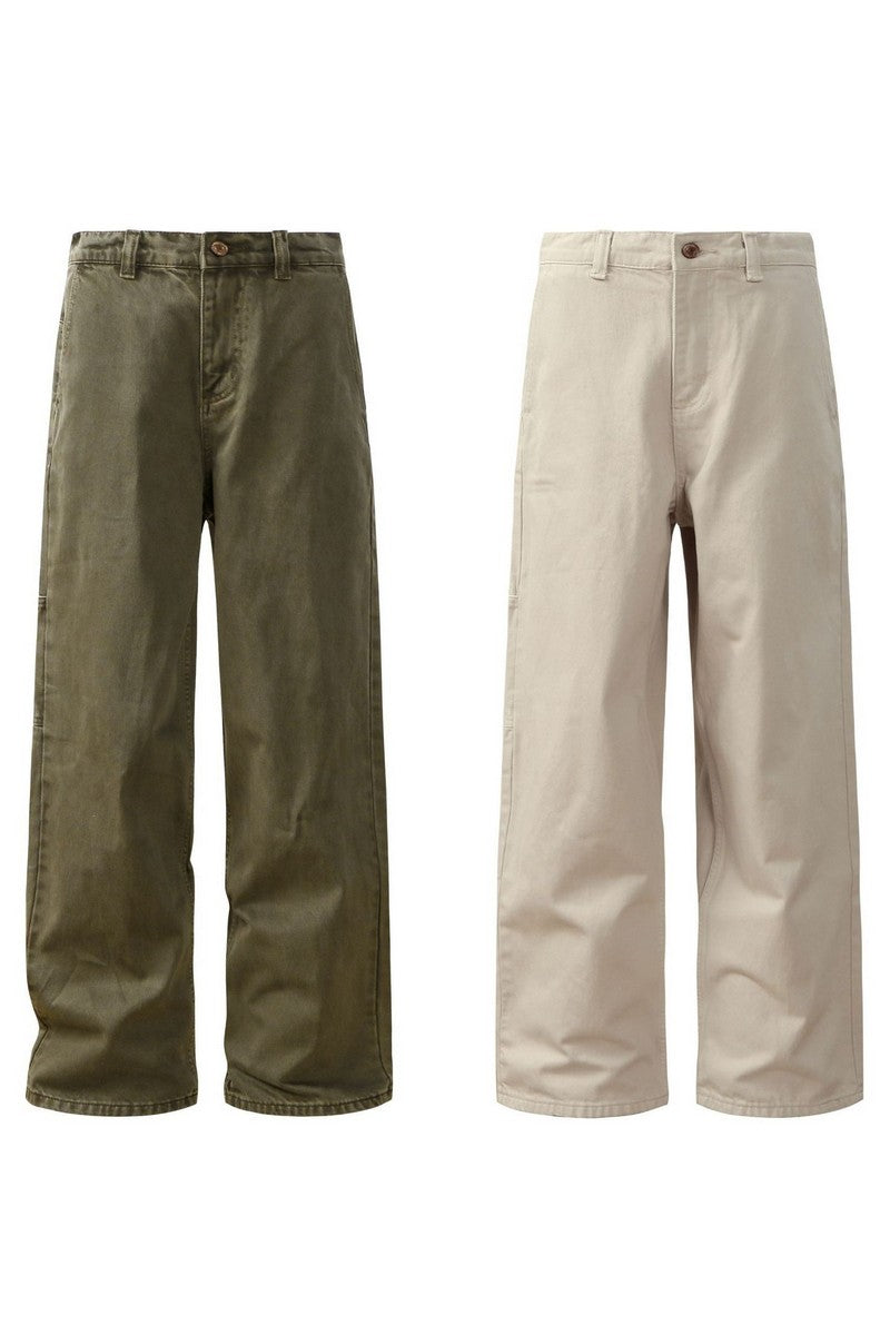 Two Tone Washed Wide Pants