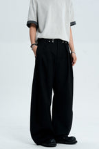 Striped Pleated Dress Pants