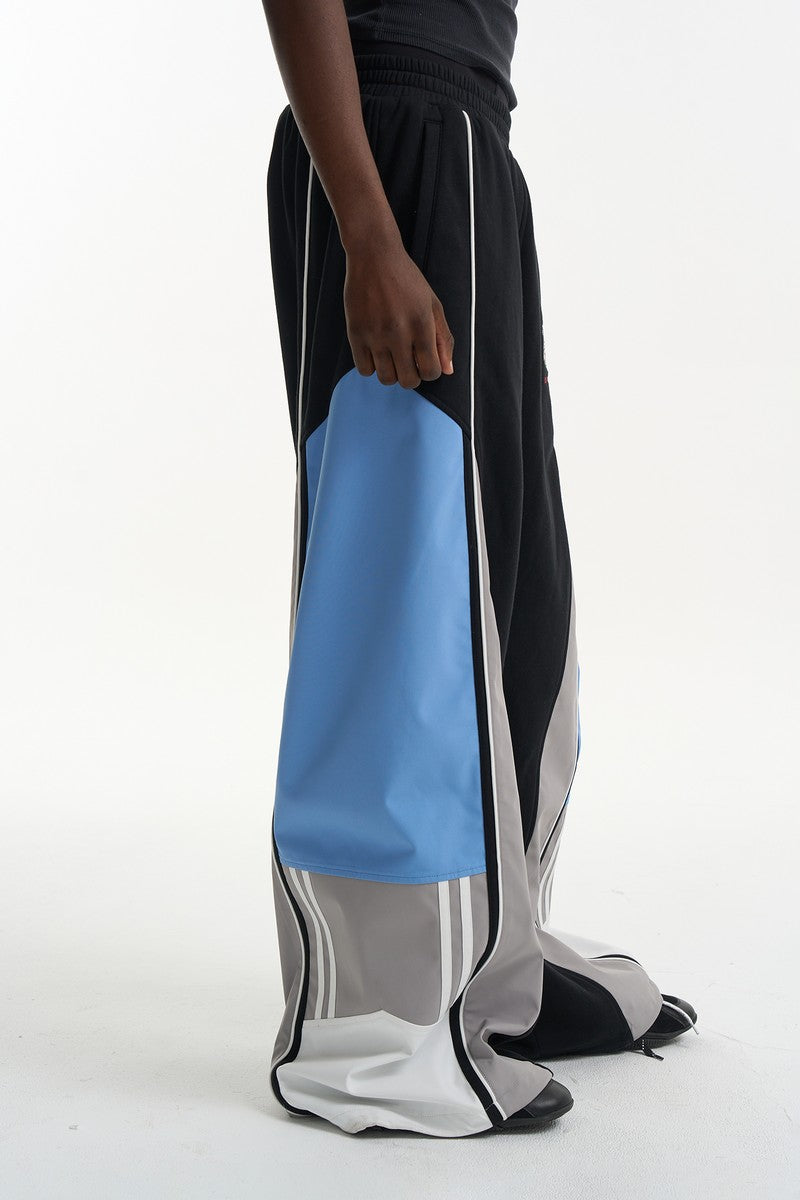 Colorblock Embroidered Track Pants