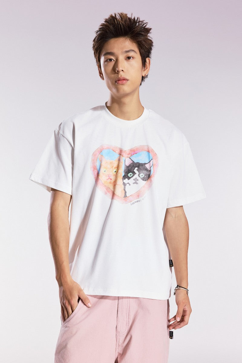 Heart Cat Graphic Tee
