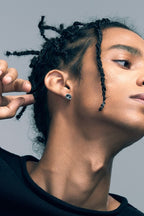 Silver Skull Stud Earrings