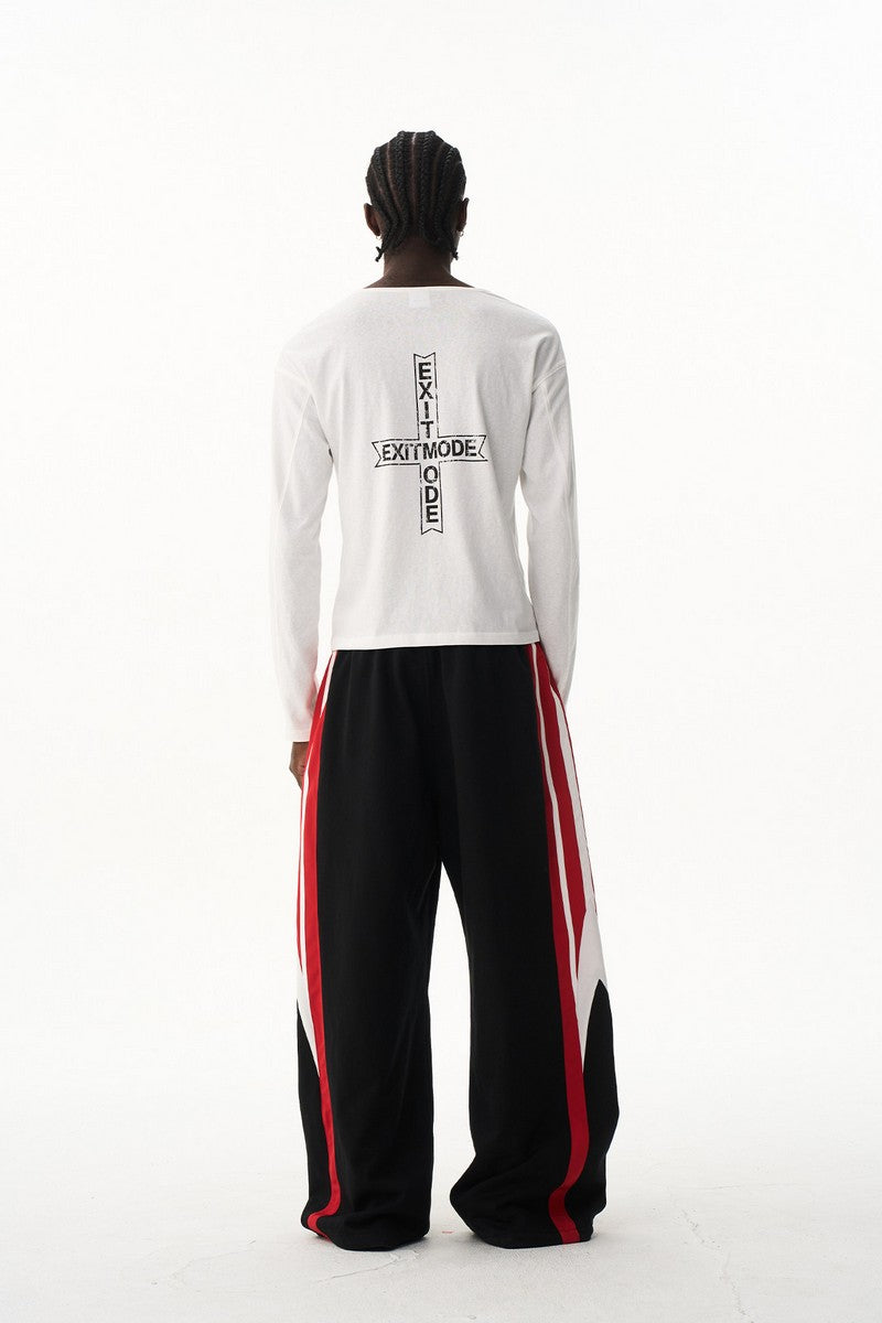 Double Waist Print Sweatpants