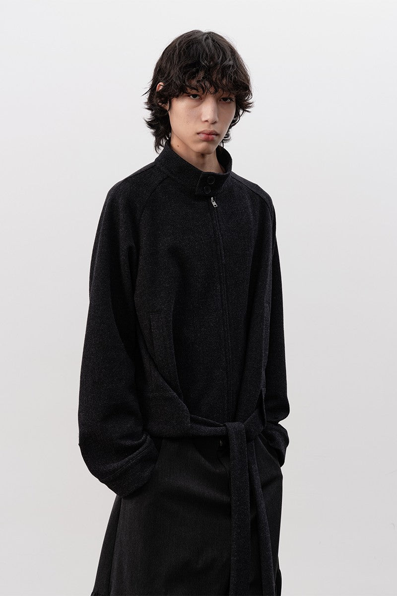 Laced Raglan Harrington Jacket