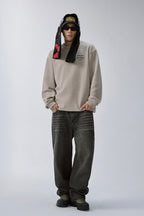 Skeleton Waffle Knit Sweatshirt