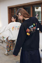 Yarn Flower Embroidery Tee