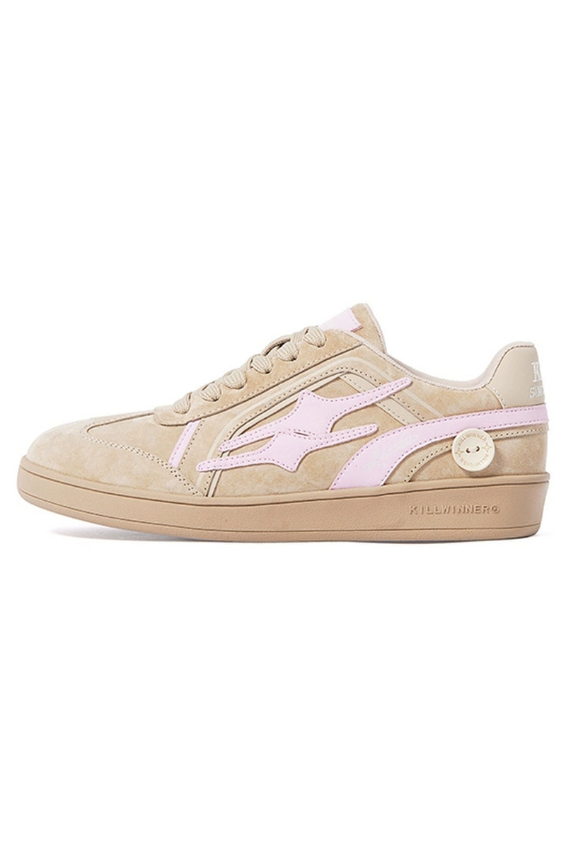 Almond Retro Trainer Sneakers