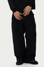 Heart Embroidery Wide Leg Pants