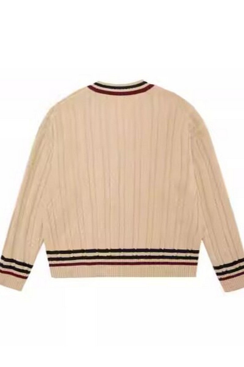 Script Logo Varsity V-Neck Sweater