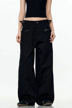 Adjustable Straight-Leg Cargo Pants