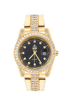 Diamond Pave Date Watch