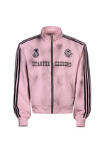 Distressed Striped Track Jacket