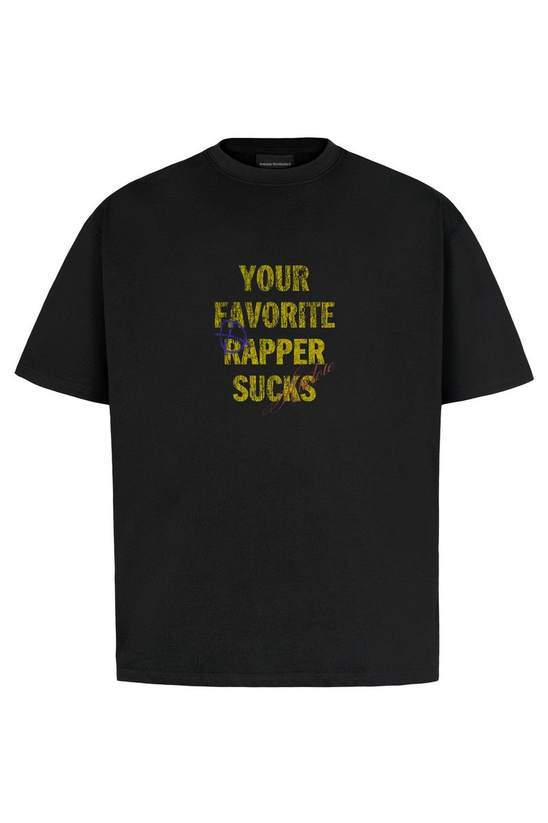 Distressed Slogan Print T-Shirt
