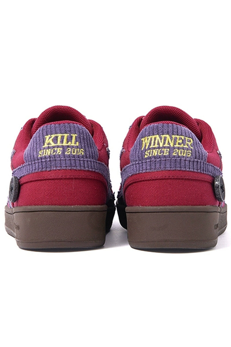 Coral Red Retro Trainer Sneakers