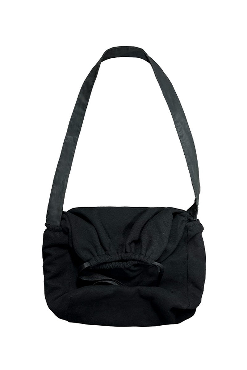 Patchwork Leather Drawstring Bag