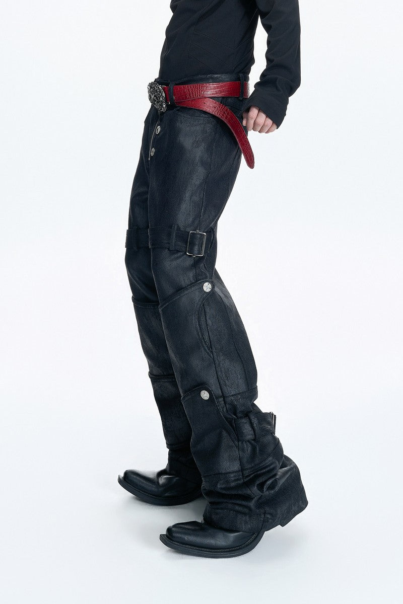 Waxed Coated Straight Jeans