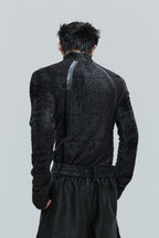 Deconstructed Fleece Turtleneck Top