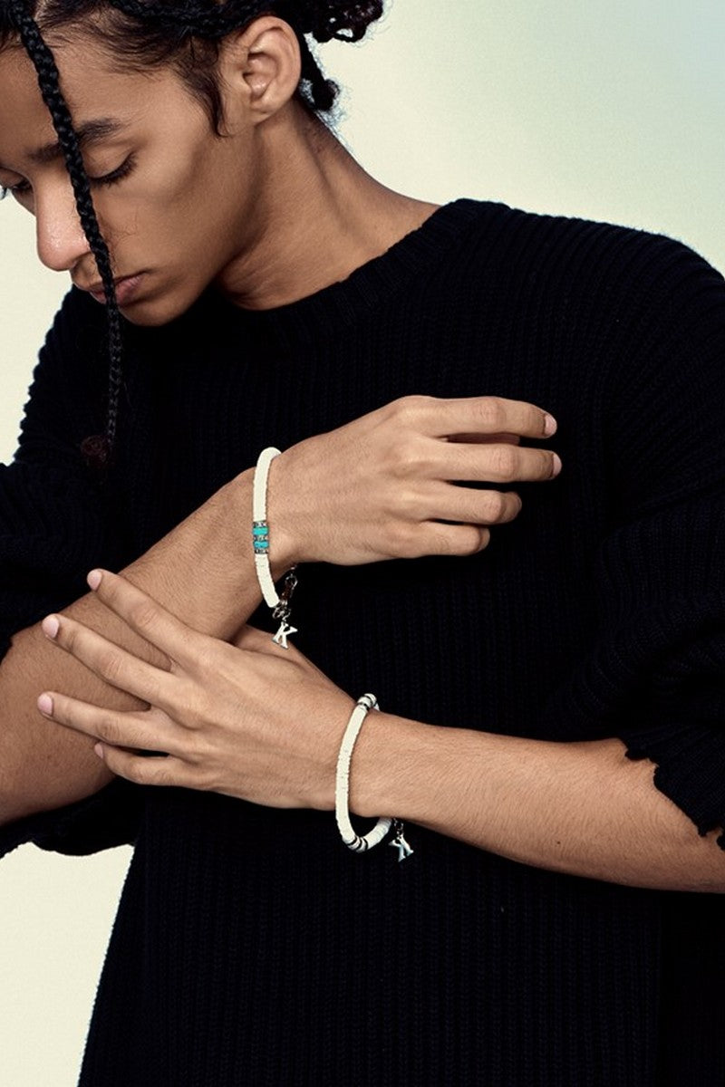 White Lava Turquoise Bracelet
