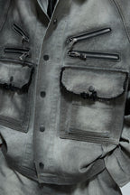 Vintage Cement Grey Denim Jacket