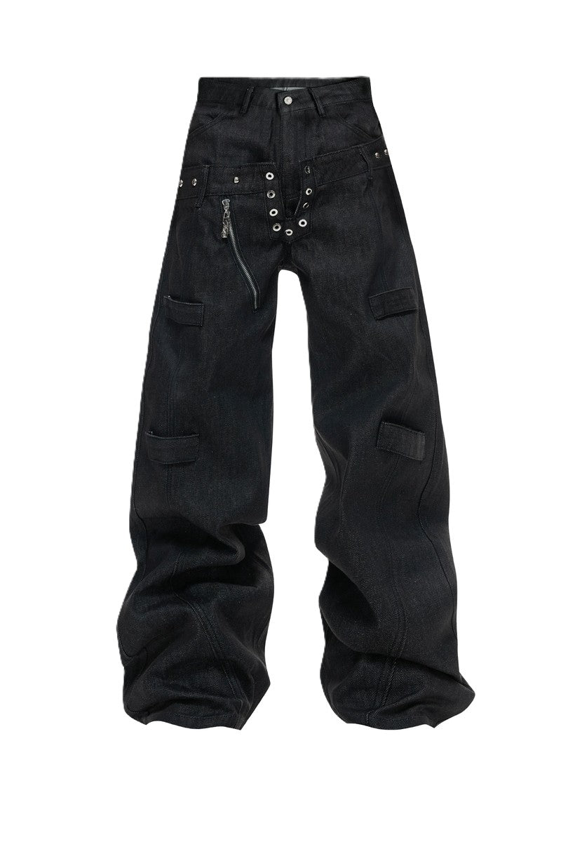 Raw Denim Straight Jeans