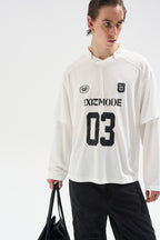 Striped Layered Jersey Long Sleeve Tee