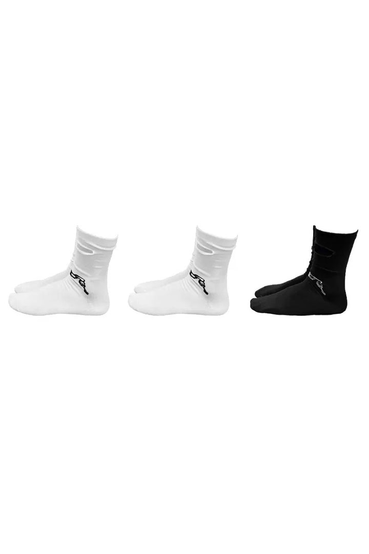 3-Pack Asymmetric Jacquard Socks