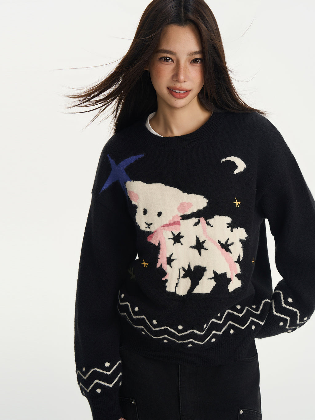 Star Sheep Crewneck Sweater