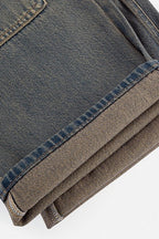 Washed Flare Work Jeans