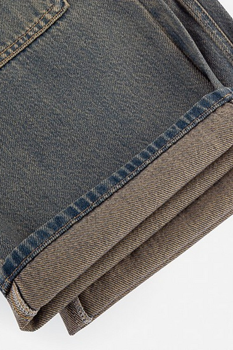 Washed Flare Work Jeans