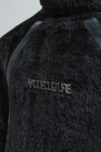 Deconstructed Fleece Turtleneck Top
