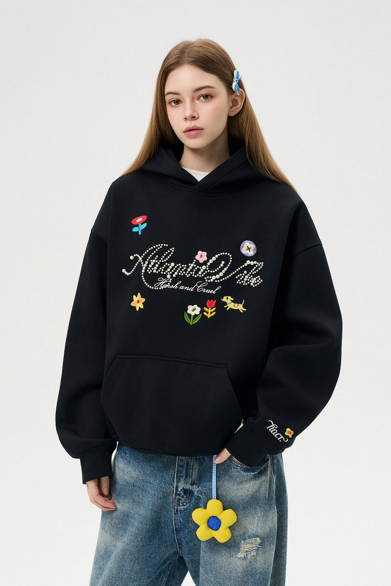 Pearl Script Graphic Hoodie