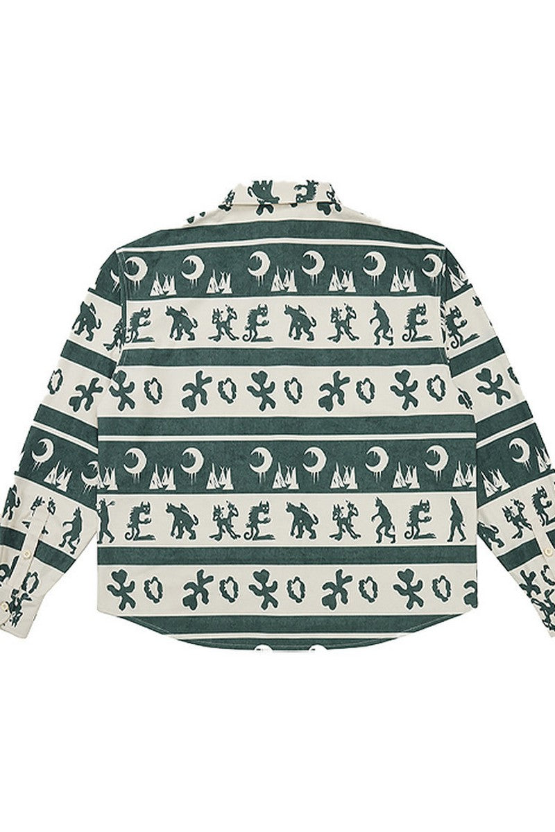 Devil Print Lightweight Shirt Jacket