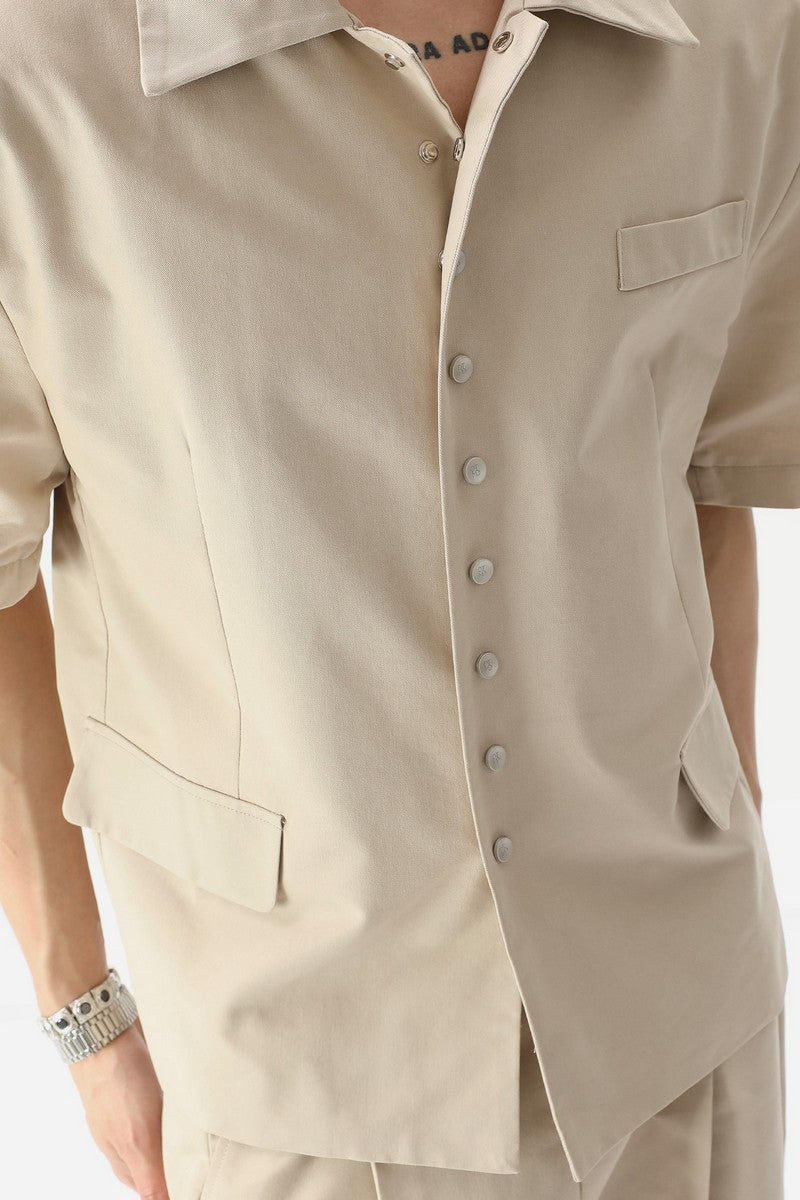 Western Style Buttoned Suit Shirt