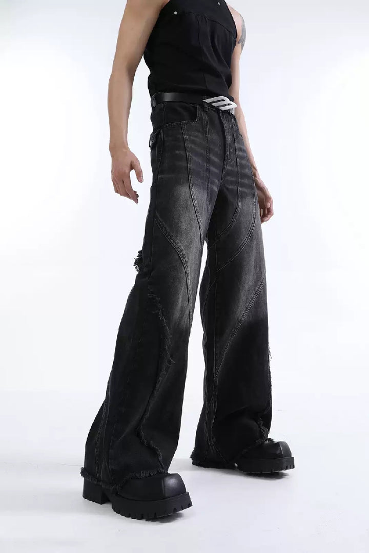 Wide Leg Washed Jeans