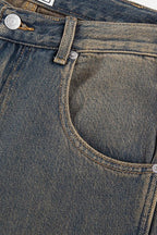 Washed Flare Work Jeans