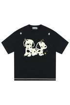 Fuzzy Dog Embroidery T-Shirt
