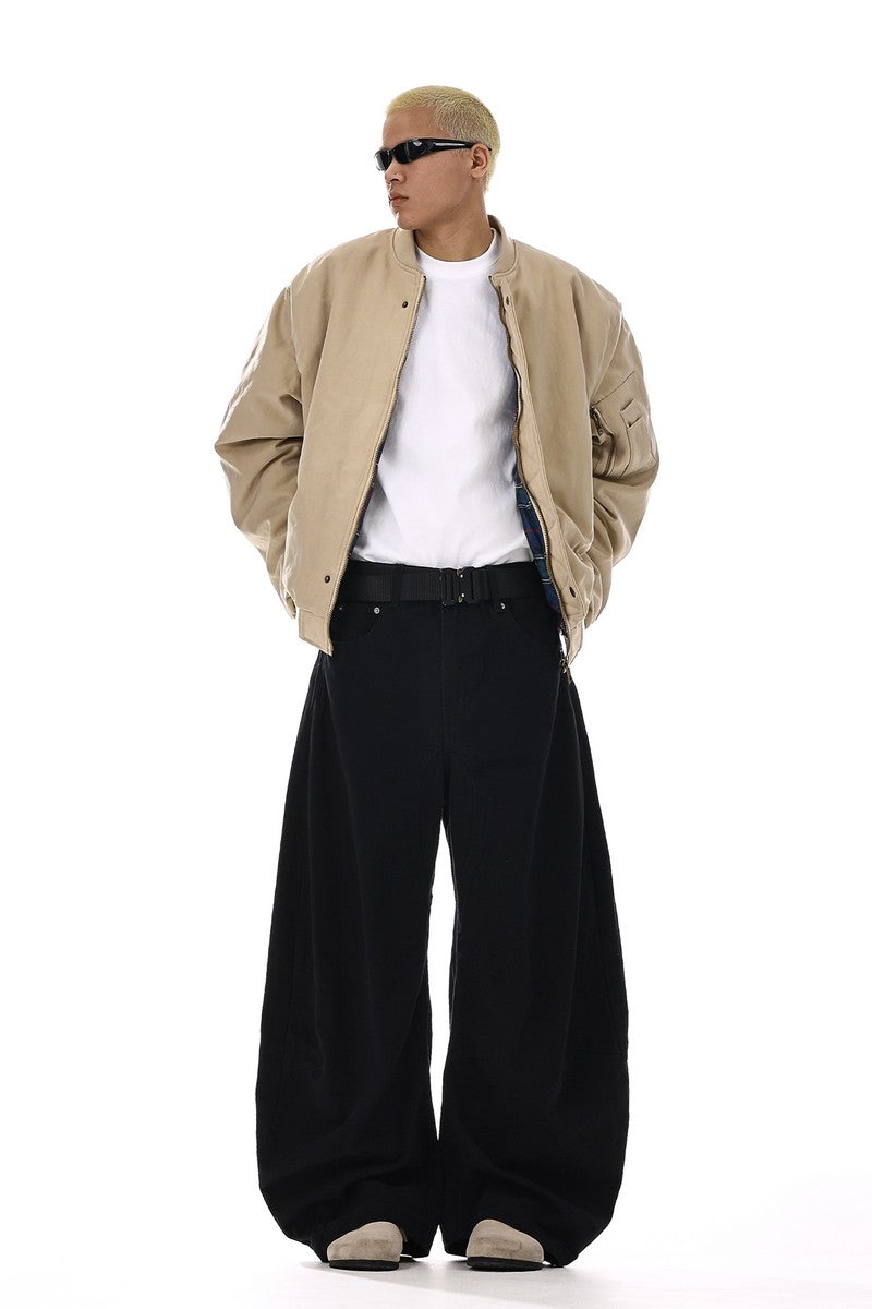 Draped Wide Leg Dress Pants