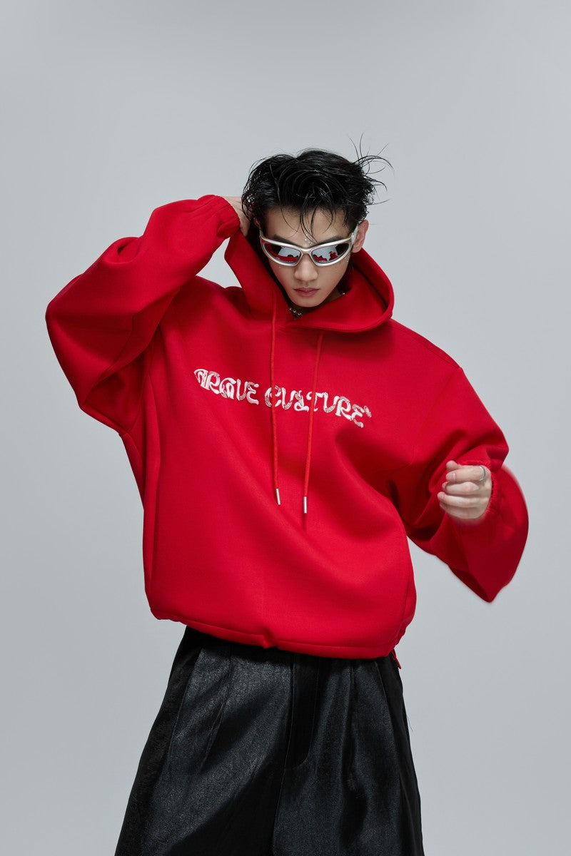 Beaded Embroidered Oversized Hoodie