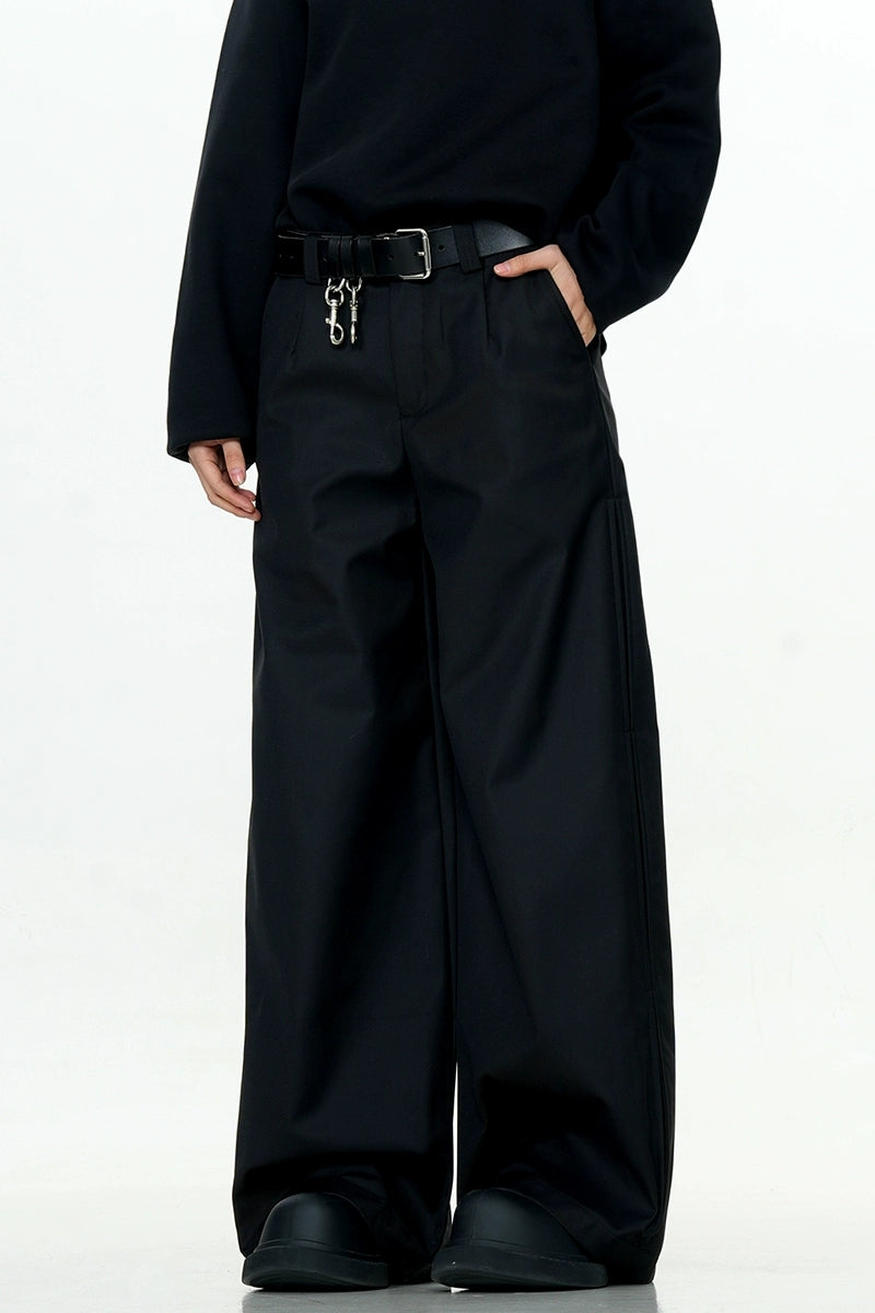 Draped Relaxed Dress Trousers